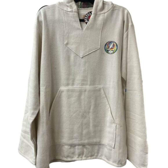 Grateful Dead Natural Baja With SYF Skull Rainbow Design NWT - Picture 2 of 4